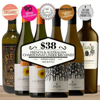 French & Australian Chardonnay Under $40 Mixed - 6 Pack Value