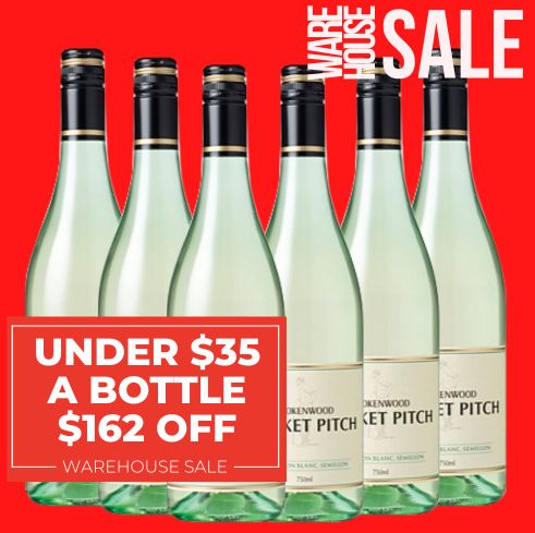 Brokenwood Cricket Pitch Semillon Sauvignon Blanc 2022 - Hunter Valley, Australia - 6 Pack Value