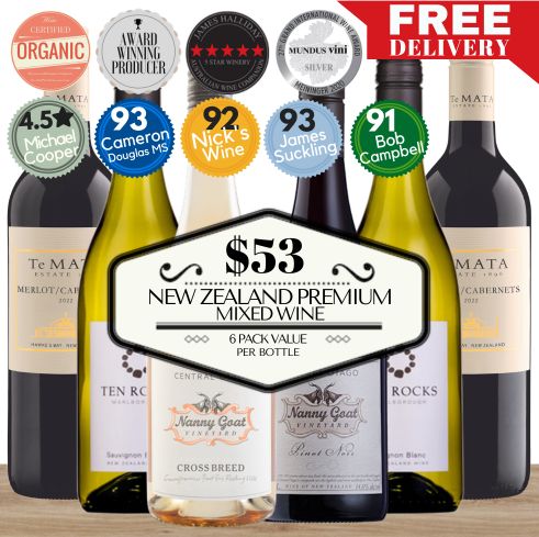 New Zealand Premium Mixed Wine - 6 Pack Value