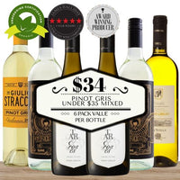 Pinot Gris Under $35 Mixed - 6 Pack Value