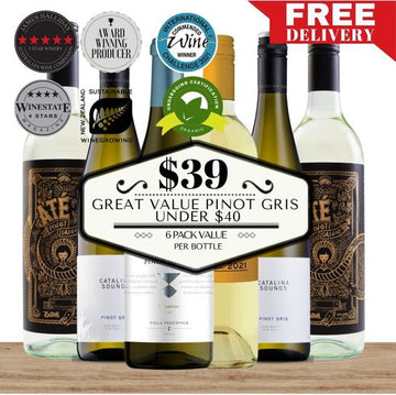 Great Value Pinot Gris Under $40 - 6 Pack Value