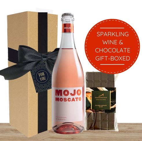 Sparkling Wine & Gourmet Chocolate - Gift Wrapped
