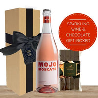 Sparkling Wine & Gourmet Chocolate - Gift Wrapped
