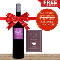 Organic Red Wine & Gourmet Chocolate Father's Day Gift-Wrapped