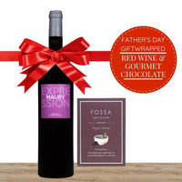 Organic Red Wine & Gourmet Chocolate Father's Day Gift-Wrapped