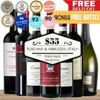 Tuscany & Abruzzo, Italy - Value 7 Pack ~ Bonus Free Bottle