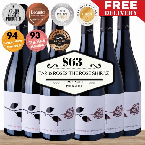 Tar & Roses The Rose Shiraz - Heathcote Victoria, Australia 6 Pack Value