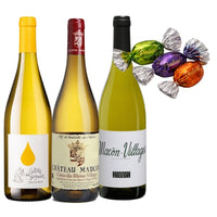 Parisian Romance White Wine & Itaian Pralines Gift Box & Wrapped