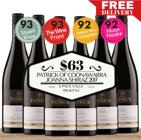 Patrick of Coonawarra Joanna Shiraz 2017 ~ Coonawarra ~ South Australia - 6 Pack Value