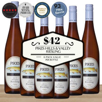 Pikes Hills & Valleys Riesling - Clare Valley, Australia Value 6 Pack