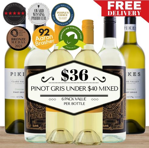 Pinot Gris Under $40 Mixed - 6 Pack Value