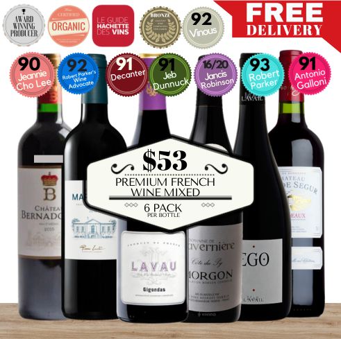 Premium French Wine Mixed - 6 Pack Value