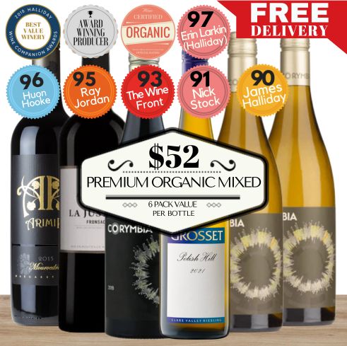 Premium Organic Mixed Wines - 6 Pack Value