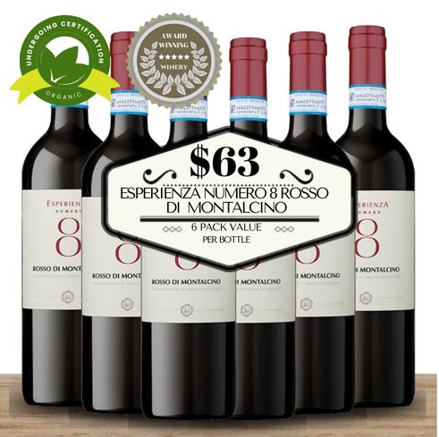 Esperienza Numero 8 Rosso di Montalcino  - Tuscany, Italy 6 Pack Value