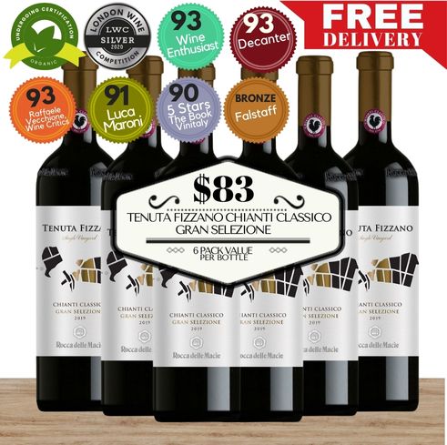 Tenuta Fizzano Chianti Classico Gran Selezione 2020 - Tuscany, Italy 6 Pack Value