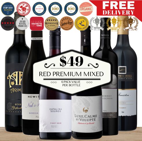 Red Premium Wine Mixed - 6 Pack Value