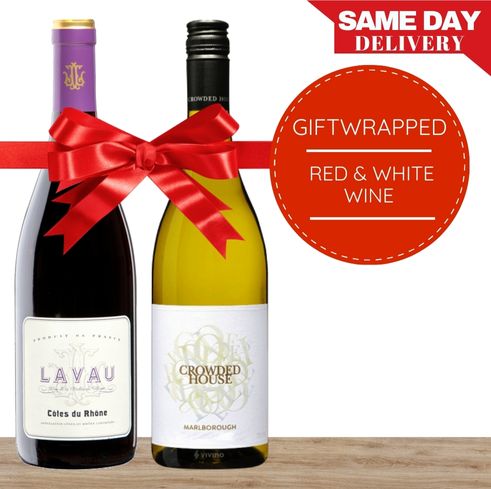 Red & White Wine Gift-Wrapped