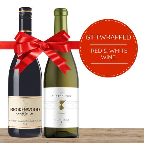 Red & White Wine Gift-Wrapped