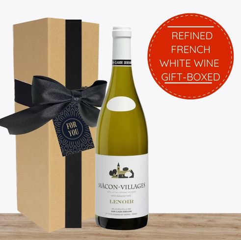 Refined French White Wine Gift Box & Wrapped