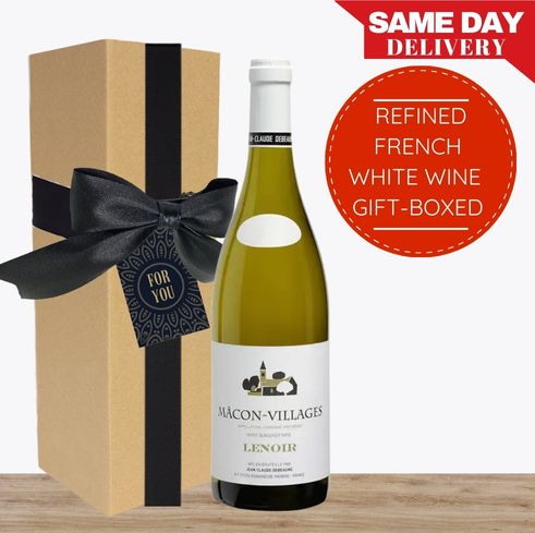 Refined French White Wine Gift Box & Wrapped