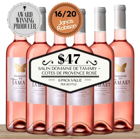 Salin Domaine de Tamary ~ Cotes de Provence Rosé 2022 ~ Provence, France - 6 Pack Value