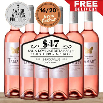 Salin Domaine de Tamary ~ Cotes de Provence Rosé 2022 ~ Provence, France - 6 Pack Value