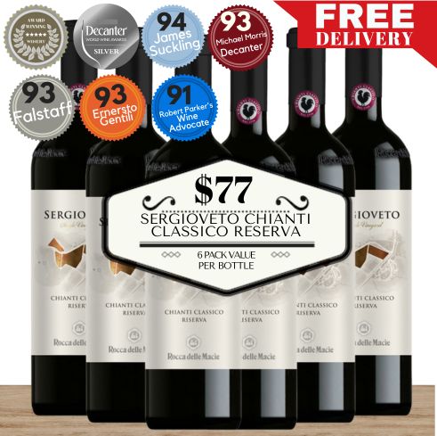 Sergioveto Chianti Classico Riserva - Tuscany, Italy 6 Pack Value