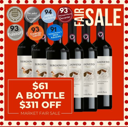 Sergioveto Chianti Classico Riserva - Tuscany, Italy 6 Pack Value
