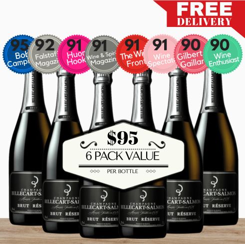Billecart Salmon Brut Reserve NV Champagne, France ~ 6 PACK VALUE