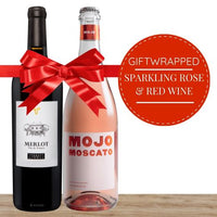 Red & Sparkling Wine Gift-Wrapped