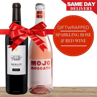 Red & Sparkling Wine Gift-Wrapped