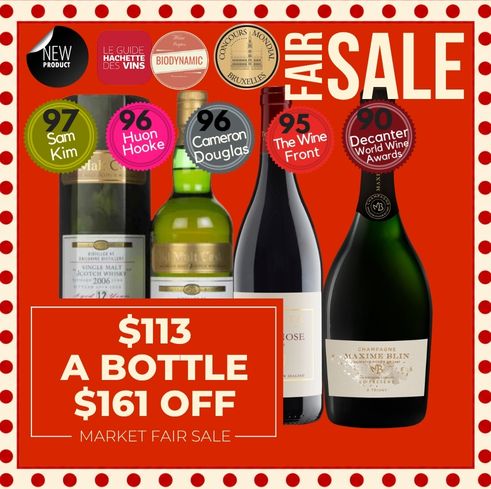 Super Luxe Pack - Premium Champagne, Scottish Whisky & New Zealand Red Wine - 3 Pack Value