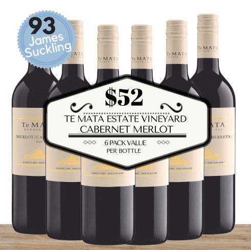 Te Mata Estate Vineyard Cabernet Merlot 2020 - Hawkes Bay, New Zealand - 6 Pack Value