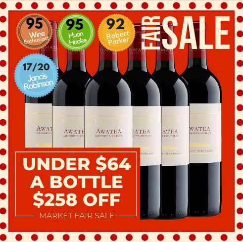 Te Mata Awatea Cabernet Merlot - Hawkes Bay, New Zealand - 6 Pack Value