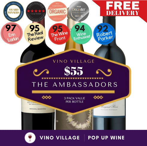 Vino Village The Ambassadors – Wine Education – 3 Wine Pack