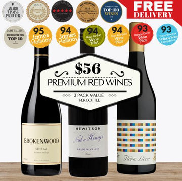 Three Premium Red Wine Mixed 3 Pack Value