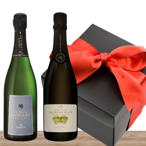 Two Premium Champagne Gift Box & Wrapped