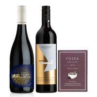 Two Premium Red Wine & Gourmet Chocolate Gift Box & Wrapped