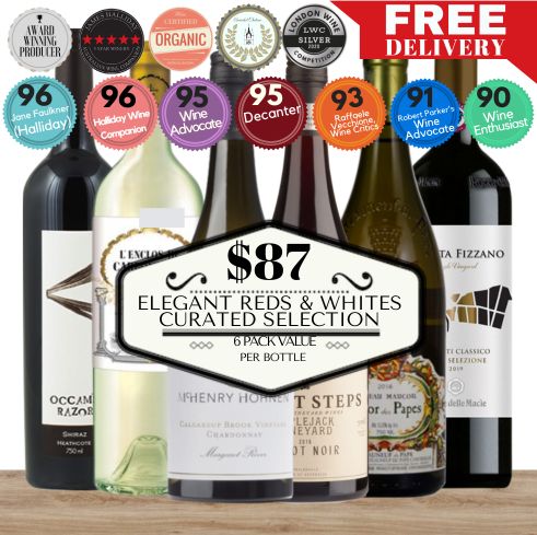 Elegant Reds & Whites – Curated 6 Bottle Selection