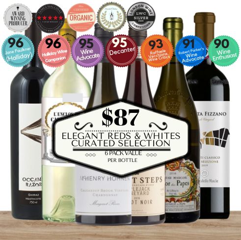 Elegant Reds & Whites – Curated 6 Bottle Selection