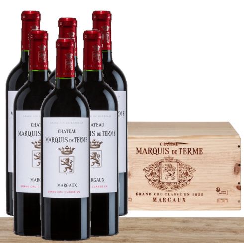 Chateau Marquis de Terme, Margaux (Organic) 2016 -  Bordeaux, France Premium Wooden Box & Gift-Wrapped