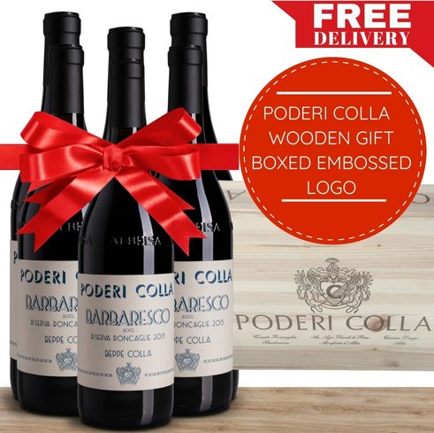 Poderi Colla Barbaresco Tenuta Roncaglie Riserva (Organic) Barbaresco, Italy Premium Wooden Box Gift-Wrapped