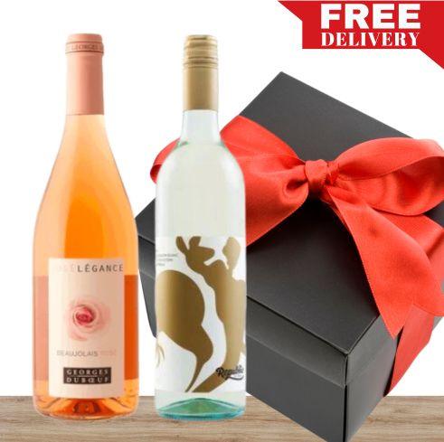 French Rosé & Aussie Sauvignon Blanc Gift Box with Card