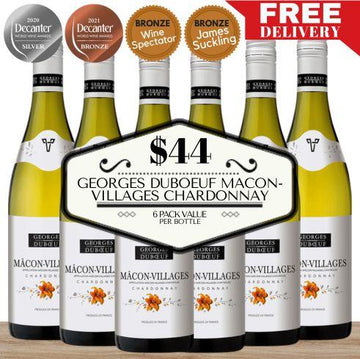 Georges Duboeuf Macon-Villages Chardonnay - Burgundy, France - 6 Pack Value