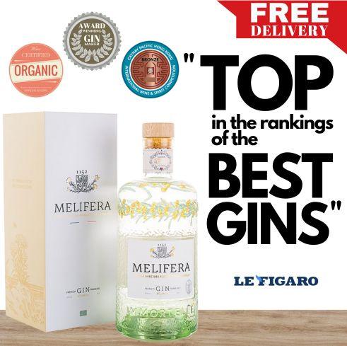 Melifera Gin ~ Organic ~ Limited Edition ~ Luxe Gift Box ~ Oleron, France - Free shipping
