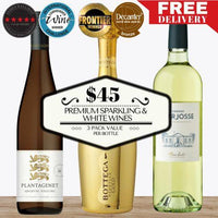 Premium Sparkling & Two White Wine Mixed 3 Pack Value