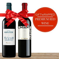 Two Red Premium Wine Gift Wrapped & Card