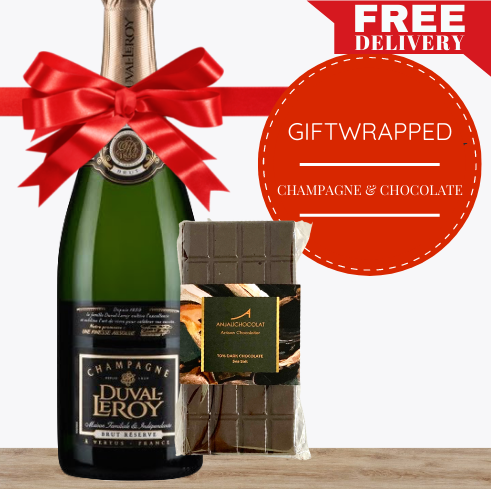 Champagne & Gourmet Chocolate - Gift Wrapped