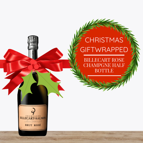Mini Rose Champagne Christmas Gift-Wrapped