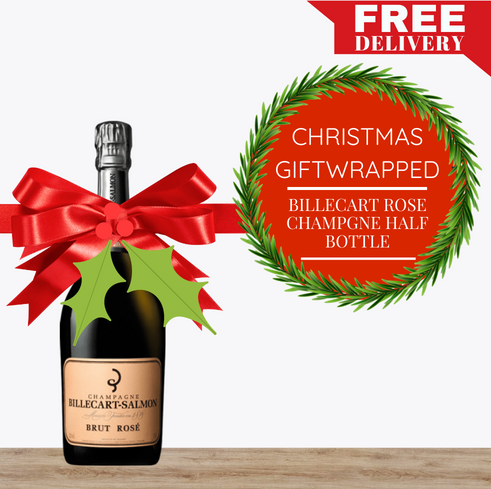 Mini Rose Champagne Christmas Gift-Wrapped